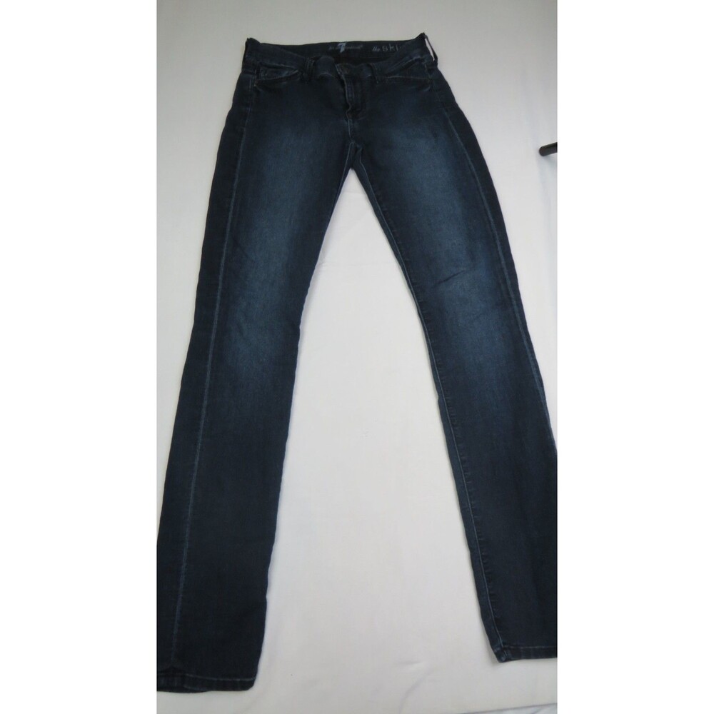 7 For All Mankind Jeans Womens 24 Blue The Skinny Stretch Dark Wash Denim Pants